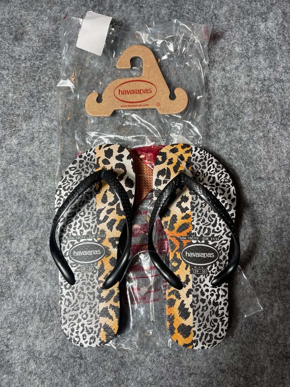 Havaianas Kids Slim Animal Print Leopard Flip Flops Sandals